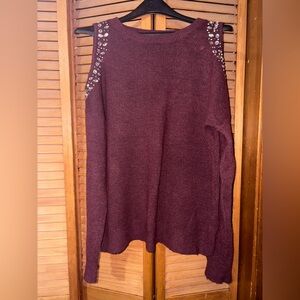 INC bling cold shoulder top.